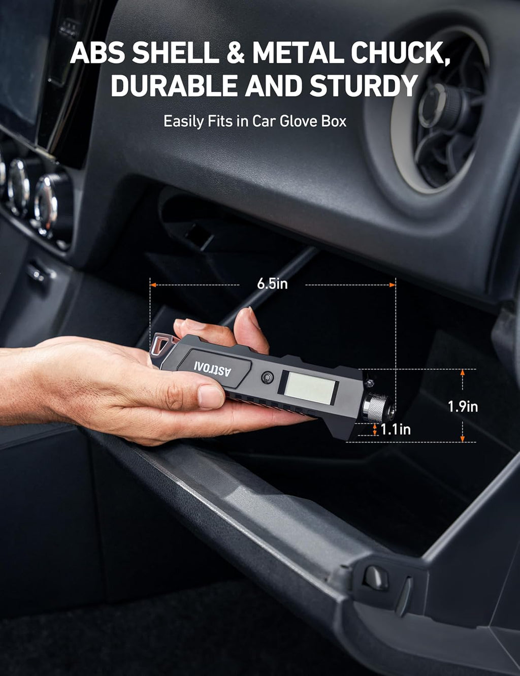 High-Precision Digital Tire Pressure Gauge - 230 PSI with Backlit LCD and Flashlight for Cars and Bicycles