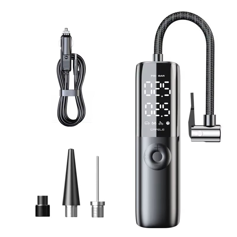 Effortless Inflation Anywhere: Portable 12V 150PSI Car Tire Air Pump with Extended Cord for Cars, Motorcycles, and Bicycles