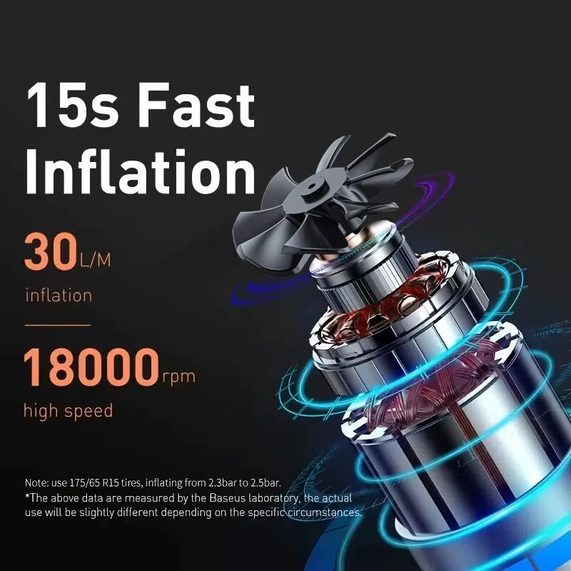 Effortless Inflation Anywhere: Portable 12V 150PSI Car Tire Air Pump with Extended Cord for Cars, Motorcycles, and Bicycles